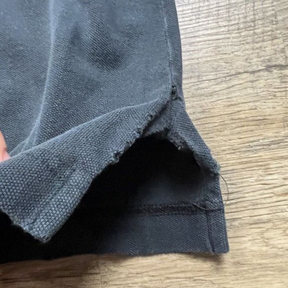 Vintage Joseph Abboud Polo T-Shirt Black Solid Short Sleeve Casual Cotton Mens - Picture 2 of 8